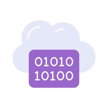An amazing vector of binary cloud in modern style, cloud coding icon