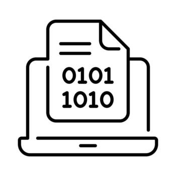 cheque esta increíble binario codificación vector diseño en moderno estilo, prima icono