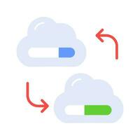 Beautifully designed icon of cloud network in modern style, premium vector