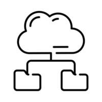 Carefully crafted vector of cloud folder in modern style, easy to us icon