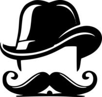 Bigote - minimalista y plano logo - vector ilustración