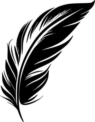 vector drawing black feathers on a white background 13764266 Vector Art at  Vecteezy