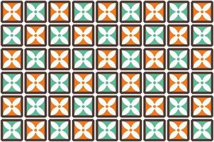 Geometric flower retro style pattern design illustration vector