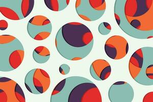 Paper cut circle pattern abstract background design vector