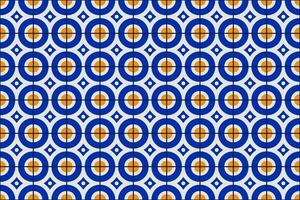 Geometric pattern circle ceramic style design background vector