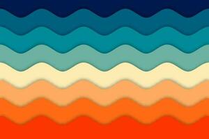 Wave pattern linear vintage color design illustration.eps vector
