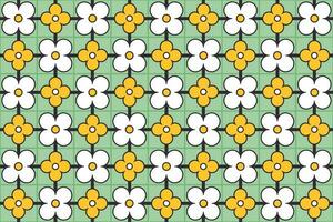 Flower pattern textile vintage color background vector