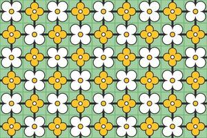 Flower pattern textile vintage color background vector