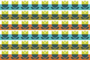 Flower geometric pattern design background vector