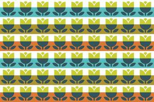 Flower geometric pattern design background vector