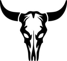 vaca cráneo, negro y blanco vector ilustración