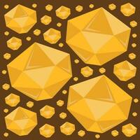 Yellow topaz stone vector illustration for graphic design and decorative element