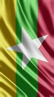 golvend vlag van Myanmar golvend vlag vrij video