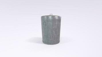 3D Rendering Of Trash Can video
