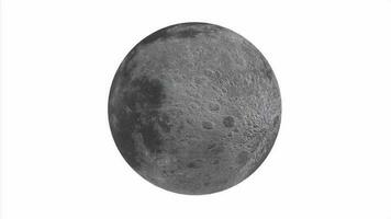 3d representación de Luna objeto video