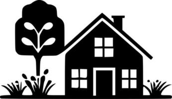 Farmhouse, Minimalist and Simple Silhouette - Vector illustration