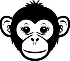 Monkey - Minimalist and Flat Logo - Vector illustration