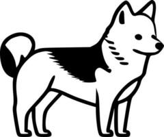 shiba, minimalista y sencillo silueta - vector ilustración