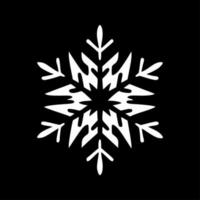 Snowflake - Black and White Isolated Icon - Vector illustration