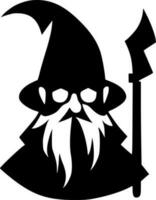 Wizard - Black and White Isolated Icon - Vector illustration