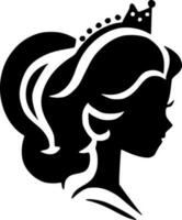 princesa - minimalista y plano logo - vector ilustración