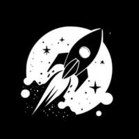 Space - Black and White Isolated Icon - Vector illustration