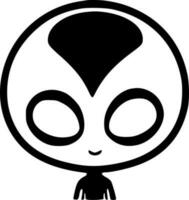 extraterrestre - minimalista y plano logo - vector ilustración