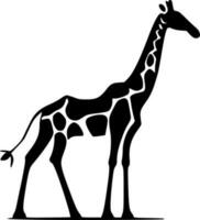 jirafa - minimalista y plano logo - vector ilustración
