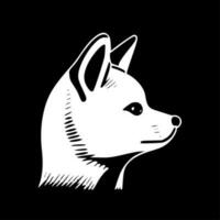 Shiba, Black and White Vector illustration