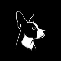 perro, minimalista y sencillo silueta - vector ilustración