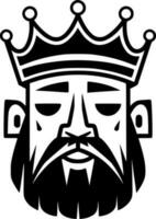 King - Black and White Isolated Icon - Vector illustration