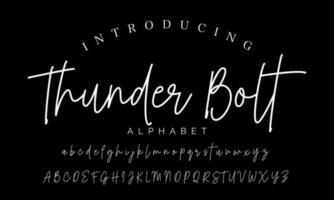 mejor alfabeto canto de los pájaros increíble guión firma logotipo fuente letras escrito vector