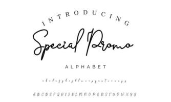 Signature Font Calligraphy Logotype Script Brush Font Type Font lettering handwritten vector