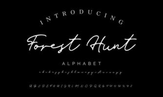 mejor alfabeto canto de los pájaros increíble guión firma logotipo fuente letras escrito vector