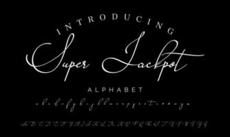 Signature Font Calligraphy Logotype Script Brush Font Type Font lettering handwritten vector