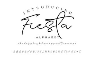 firma fuente caligrafía logotipo guión cepillo fuente tipo fuente letras escrito vector