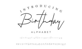 Signature Font Calligraphy Logotype Script Brush Font Type Font lettering handwritten vector