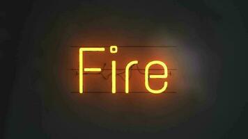 Fire - Title Text Animation With Neon Light and Dark Background Great for greeting videos, opening video, Bumper, cinema, digital video, media publishing, film, short movie, etc video