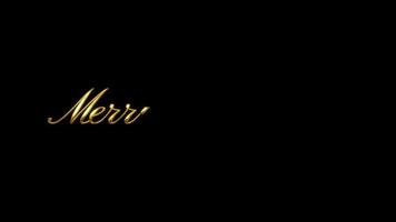 Merry Christmas - Title Text Animation With Ink Gold Color and Black Background Great for greeting videos, opening video, Bumper, cinema, digital video, media publishing, film, short movie, etc video