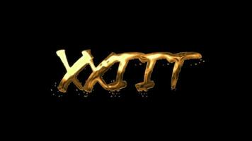 xxiii - Title Text Animation With Ink Gold Color and Black Background Great for greeting videos, opening video, Bumper, cinema, digital video, media publishing, film, short movie, etc video
