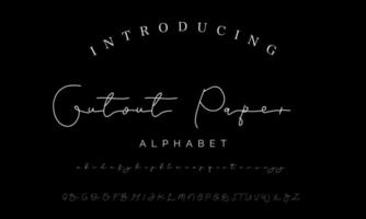 mejor alfabeto canto de los pájaros increíble guión firma logotipo fuente letras escrito vector