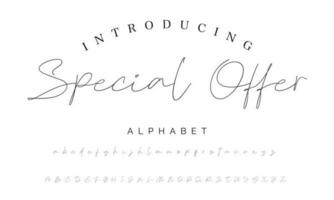 Signature Font Calligraphy Logotype Script Brush Font Type Font lettering handwritten vector