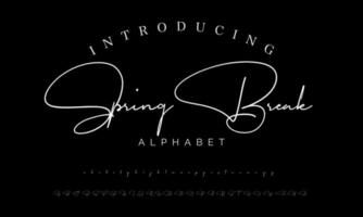 Best Alphabet Birdsong Amazing Script Signature Logotype Font lettering handwritten vector