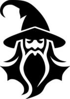 Wizard - Minimalist and Flat Logo - Vector illustration