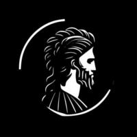 Greek - Black and White Isolated Icon - Vector illustration