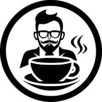 Coffee, Black and White Vector illustration