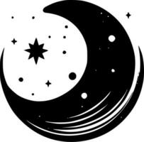 Celestial, Black and White Vector illustration