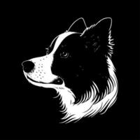 frontera collie, minimalista y sencillo silueta - vector ilustración