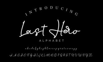 mejor alfabeto canto de los pájaros increíble guión firma logotipo fuente letras escrito vector