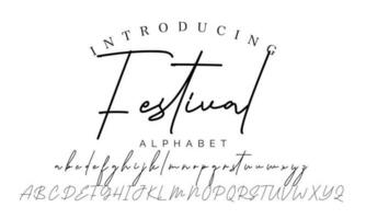 Signature Font Calligraphy Logotype Script Brush Font Type Font lettering handwritten vector